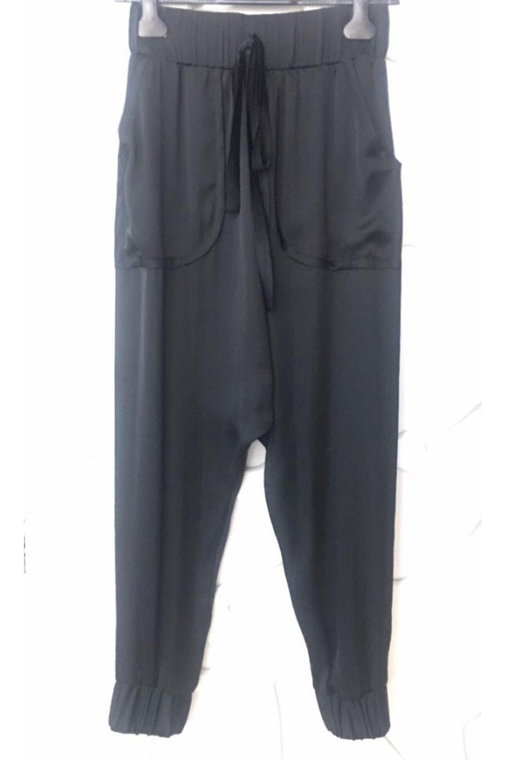 PANT BLACK SATEN